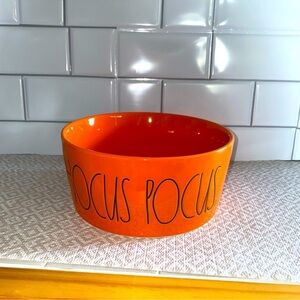 New Rae Dunn Orange Hocus Pocus Ceramic Dog Bowl